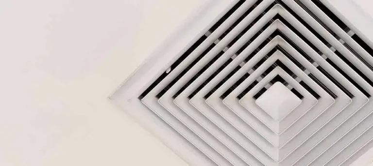 Ceiling diffuser of a Carrier slimline ducted air conditioning system