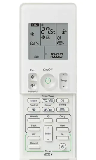 Daikin Alira X remote controller