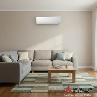 Mitsubishi Electric MSZ-AP split system in a family room