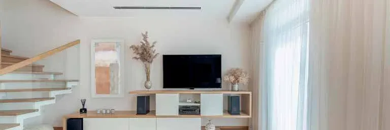 Mitsubishi Electric PEA ducted air conditioning linear outlet in a living room