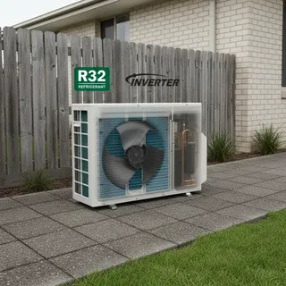 Panasonic multi split outdoor unit beside a home