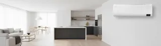 Samsung WindFree split system in an open plan kitchen and living area