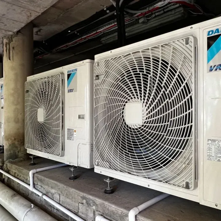 Twin outdoor condensers by Schillair