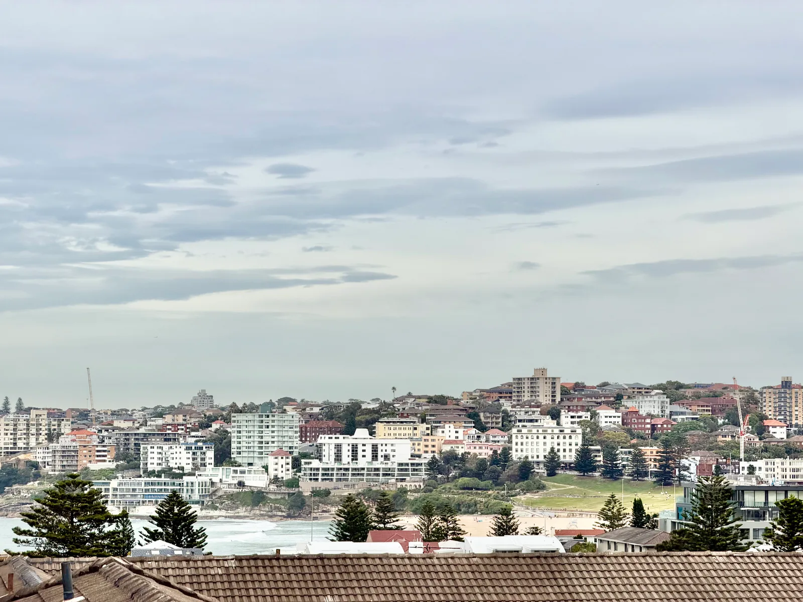 A view over Bondi’s apartments to the beach in Sydney’s eastern suburbs