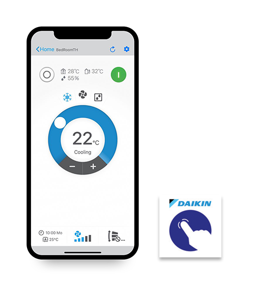 Daikin cora series split system mobile app image